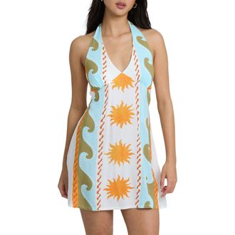 Billabong Sunny Sometimes Halter Minidress in Salt Crystal at Nordstrom, Size X-Large