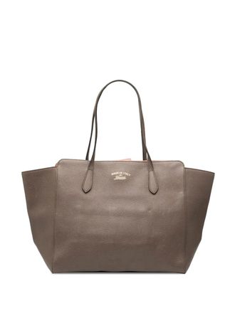 Gucci 2016-2025 medium Swing leren shopper - Bruin