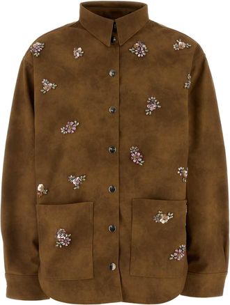 Des_Phemmes Camel Synthetic Leather Jacket