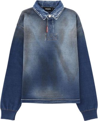 Dsquared2 Blue Shirt Collar Polo