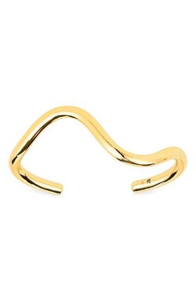 Madewell Wavy Cuff Bracelet in Antique Gold at Nordstrom