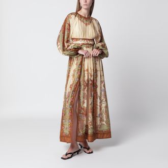 Zimmermann Cream cotton and silk Indra maxi dress