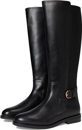 Cole Haan Celestina Riding Boots Womens Boots Black Leather : 9.5 B - Medium