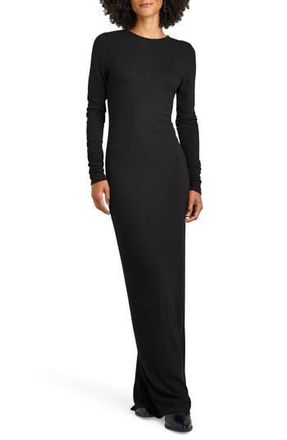 Splendid Isabella Shimmer Long Sleeve Maxi Dress in Black at Nordstrom Rack, Size X-Large
