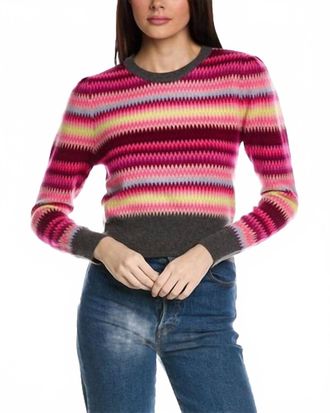Brodie Meghan Fairaisle Sweater In Grey/auburn