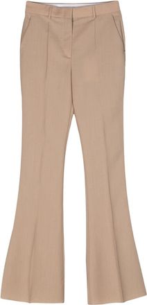Sportmax high-waist flared trousers - women - Polyester/Wool/Mohair - 36 - Neutrals