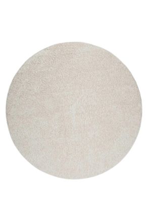 Esprit Alfombra redonda de pelo largo beige marfil suave D.200
