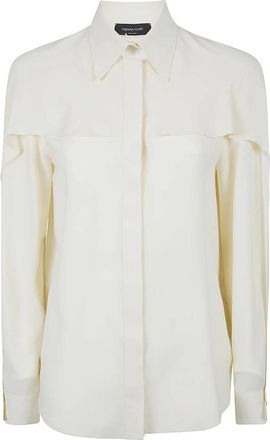 Fabiana Filippi Crepe de Chine Shirt - Dames - Overhemden - Geel - XS - Leer - Overhemden