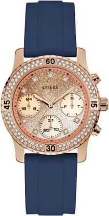 Guess Roze Dames Quartz Horloge Siliconen Band - Dames - Horloges - Roze - ONE Size - Accessoires