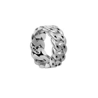 TwoJeys Anillo Cuban Monogram - Accessories - Hombre - Gris - 63 MM