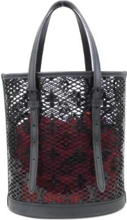 Louis Vuitton Pre-owned Monogram Lace Calf Shoulder Bag - Dames - Vintage Schoudertas - Zwart - ONE Size - Leer - Vintage