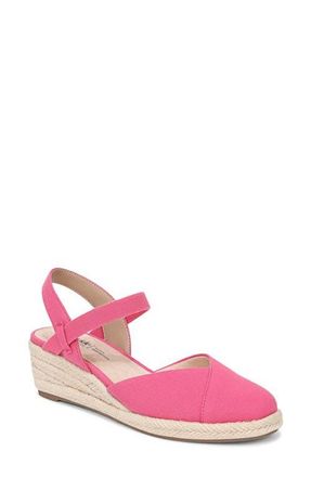 Life Stride Pilar Slingback Espadrille Platform Wedge Sandal in French Pink at Nordstrom, Size 7.5