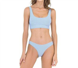 Maaji Flirt Thin-Side Bikini Bottom In Blue