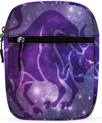 Generic Taurus Pattern Crossbody Bag Adjustable Satchel Cute Shoulder Bag Lightweight Sling Bags