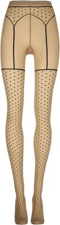 Wolford Ondergoed, Dames, Veelkleurig, XS, Wol, Panty met jarretel-look