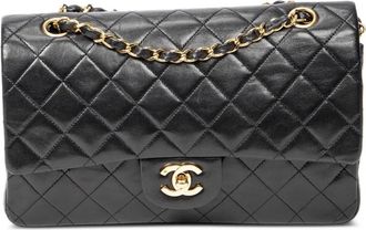 Chanel Borsa a spalla Double Flap 26 trapuntata 1989-1991 - Nero