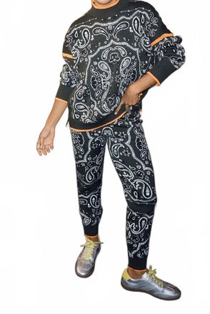 Never Fully Dressed Leg Knit Joggers In Bandana