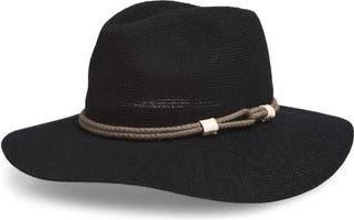 Nordstrom Rack Cotton Knit Panama Hat in Black at Nordstrom Rack