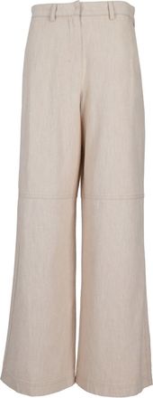 Max Mara Beige Flared Flat Front Pant