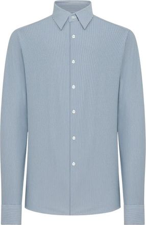 Roberto Ricci Design Oxford Jacquard Overhemd - Heren - Zakelijke Overhemden - Blauw - M - Overhemden