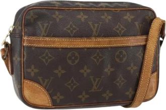 Louis Vuitton Pre-owned Cross Body Bags, female, Brown, Size: ONE SIZE Pre-owned Canvas Cross Body Bag