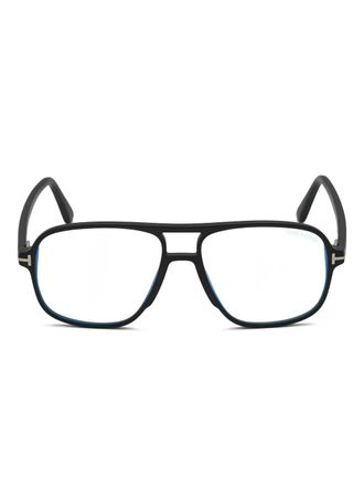 Tom Ford Eyewear pilot-frame glasses - men - Acetate - 56 - Black