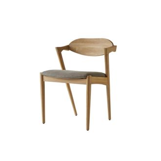 Tikamoon Silla de teca maciza y tela