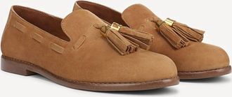 Franco Sarto Womens L-Hartlie Loafer In Brown Suede