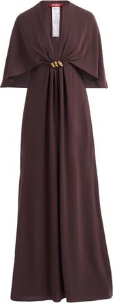 Max Mara Msepanno Jurk - Dames - Avondkleed - Paars - S - Polyester - Kleedjes