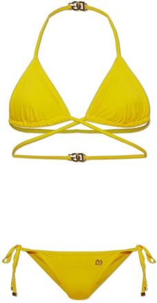Dolce & Gabbana Triangle Bikini - Dames - Bikinis - Geel - S - Badmode