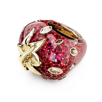 Swarovski Idyllia Strawberry Motif Ring