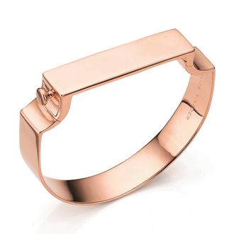 Monica Vinader Rose Gold Signature Chunky Bangle