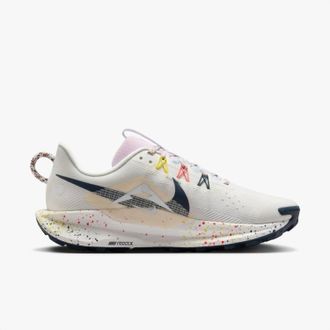 Nike Womens Pegasus Trail 5 Running Shoes In 102 - Summit White/armory Navy-Football Grey