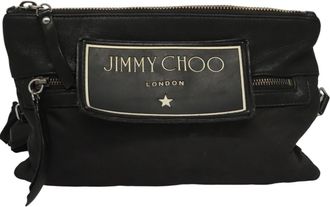 Jimmy Choo London Black Synthetic Shoulder Bag (Pre-Owned)