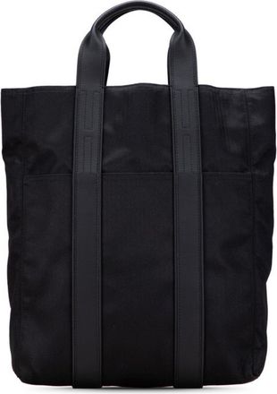 Hermès Acapulco Black Nylon Leather Handbag Tote Bag (Pre-Owned)