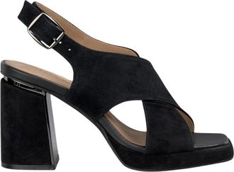 Alma En Pena Hoge sandaal met bandjes - Dames - Sandalen met hakken - Zwart - 42 EU - Schoenen