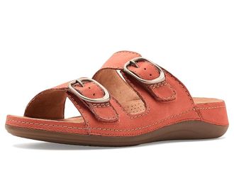 Clarks Cecily Step Womens Sandals Burnt Orange Nubuck : 7.5 A - Narrow, Suede