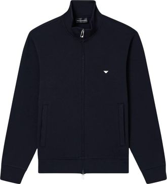 Emporio Armani Volledige rits sweatshirt - Heren - Vesten met rits - Blauw - 2XL - Hoodies & sweatvesten
