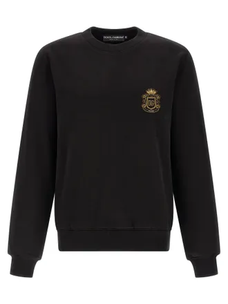 Dolce & Gabbana Black Cotton Mens Sweatshirt