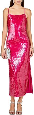 endless rose Sequin Slipdress in Magenta at Nordstrom, Size X-Small