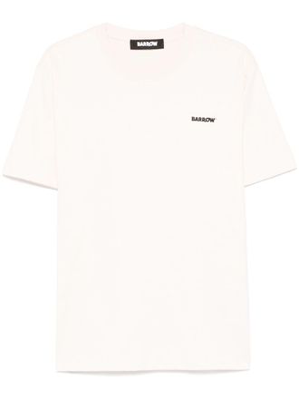 Barrow T-shirt met logoprint - Beige