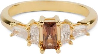 All the Luck in the World Oasis ring - women - Zirconia/Gold Plated Brass - 5