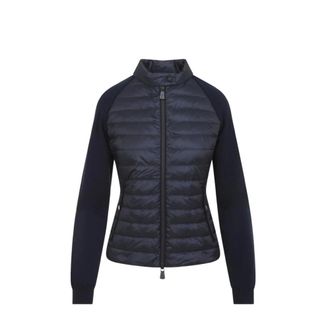 Moncler Winter Jackets, female, Blue, Size: XS Hybrid Cardigan