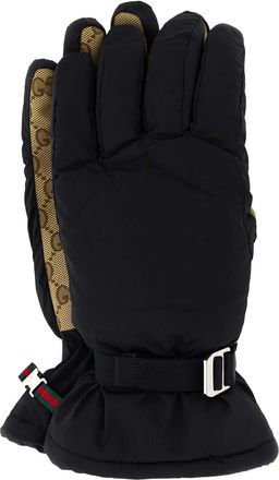 Gucci Black Stretch Nylon Gloves
