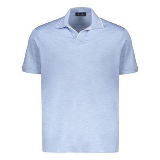 Paul & Shark Paul & Shark, Polo Shirts, male, Blue, Size: 2XL Silk-Cotton Polo