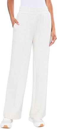 Varley 30 The Wide Leg Pants Womens Clothing Ivory Marl : SM 30, Elastane/Polyester/Viscose