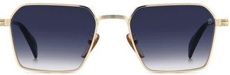 David Beckham DB 1245/S 53mm Rectangular Sunglasses in Gold/bl Sf Ar at Nordstrom