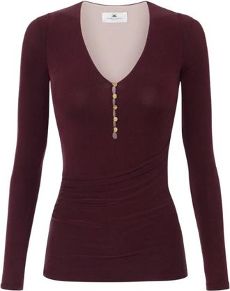 Elisabetta Franchi Mujer, Camisetas, Rojo, Talla: M