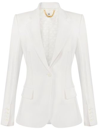 Elisabetta Franchi Tailored White Blazer with Structured Silhouette