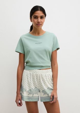 Marc O'Polo Pyjamaoberteil MARC OPOLO Mix N Match Cotton, Damen, Gr. XL (46), gray mist, Single Jersey, Obermaterial: 100% Baumwolle, h&uuml;ftlang, Rundhals, Shirts P